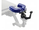 Radiolucent neurosurgical horseshoe hearrest with traction device