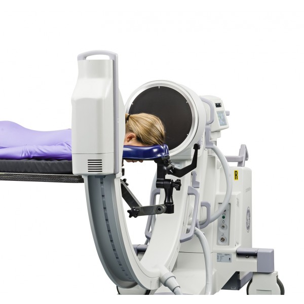 Radiolucent Neurosurgical Horseshoe Headrest with Traction Device