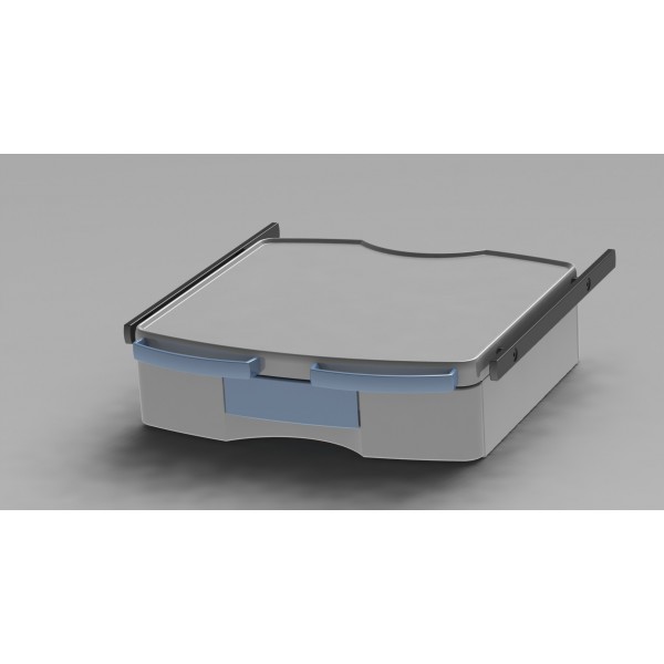 Tablette étroite avec 1 tiroir + 2 rails + 2 poignées